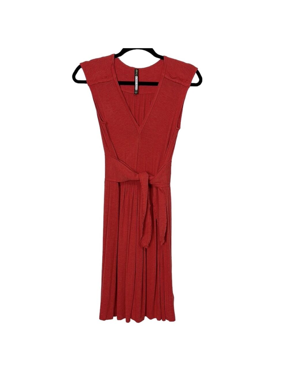 Plenty By Tracy Reece Women’s Red V neck tie Mini dress size small